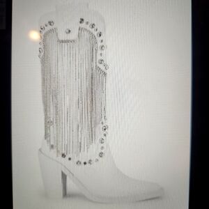 Dolls Kill Present Perfect Cowboy Boots  size 9 white
